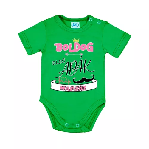 šťastný prvý deň otcov body pre bábätká dievča zelená