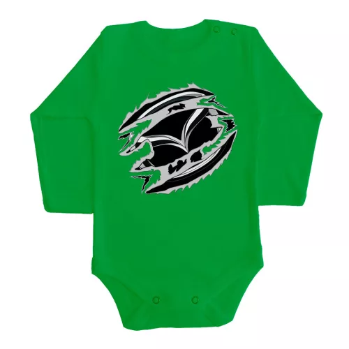 mazda zelená dojčenské telo s dlhým rukávom