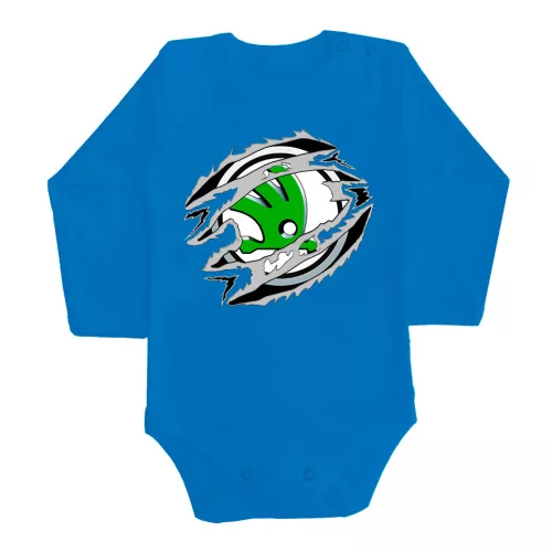 skoda modrá dlhý rukáv dojenské body