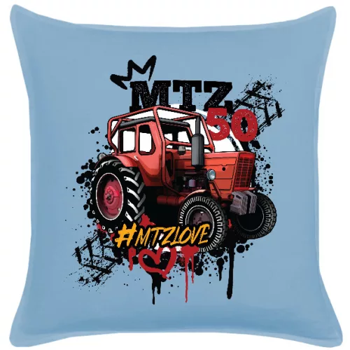 mtz 50 modrá bavlnený plátnený vankúš (mtz love)