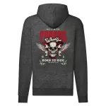 parade motorcycle mikina na zips, sivá