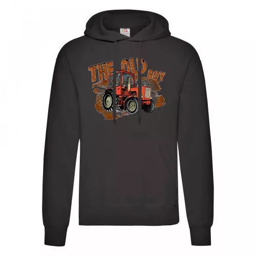 t25 tractor sveter s mikinou čierna