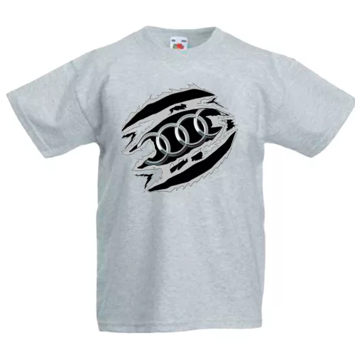 detské tričko audi šedé