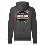 lada 2107 tmavosivý sveter s kapucou na zips