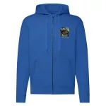 claas mikina s kapucňou na zips modrej farby