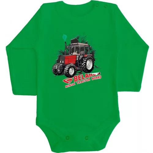 belorus body pre bábätká zelené dlhý rukáv