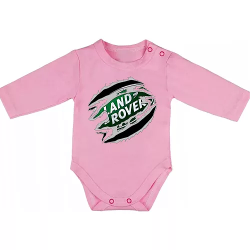 land rover ružové dojčenské telo s dlhým rukávom
