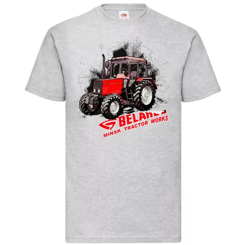 tričko belarus tractor šedé
