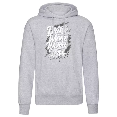 drink more…svetlo šedá sveter s klokaním vreckom