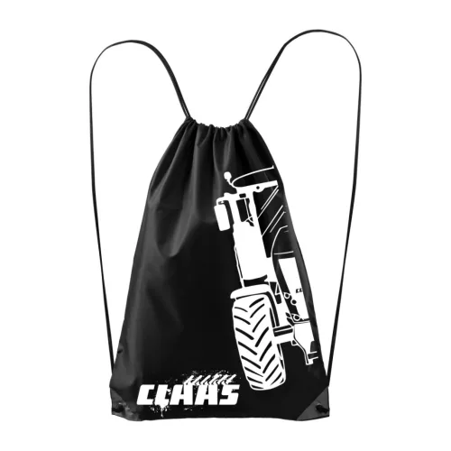 čierny batoh claas biely obrys