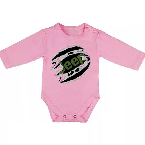 jeep ružové dojčanské telo s dlhým rukávom
