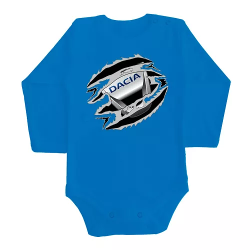 dacia modrá dlhý rukáv dojčenské body