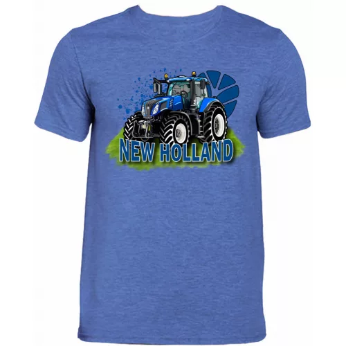 modré tričko new holland tractor