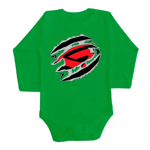 belorusko zelené dojčenské telo s dlhým rukávom