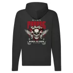 parade motorcycle mikina na zips, čierna