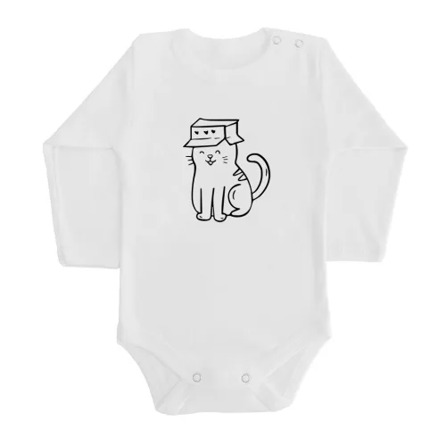 boxy mitten dlhý rukáv body pre bábätká biely