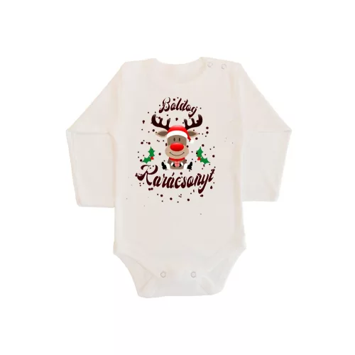 merry christmas body pre bábätká dlhý rukáv