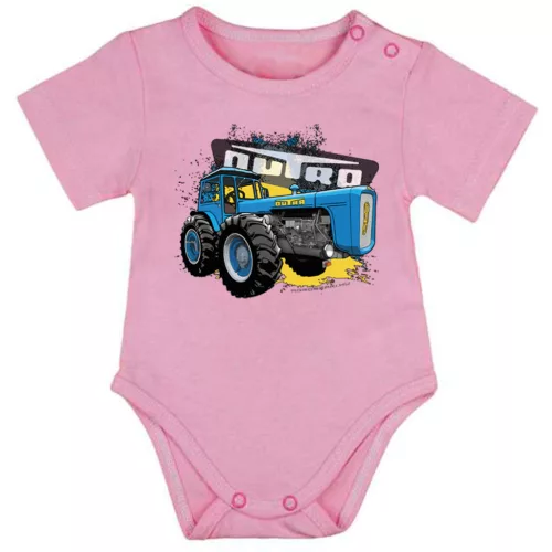 dutra ružová body pre bábätká krátky rukáv