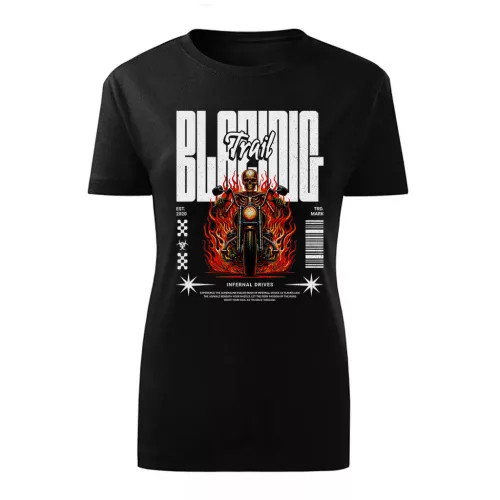 blazing motorcycle dámske tričko čierne