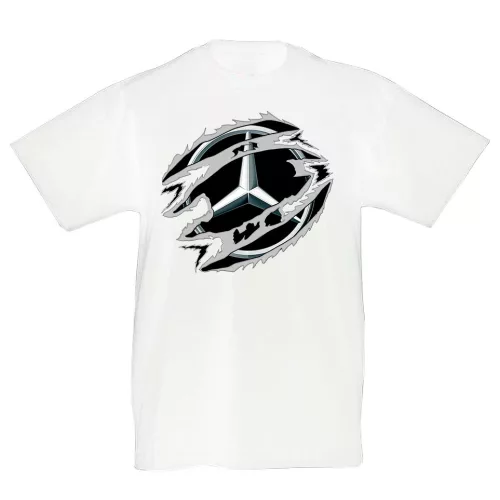 detské tričko mercedes biele