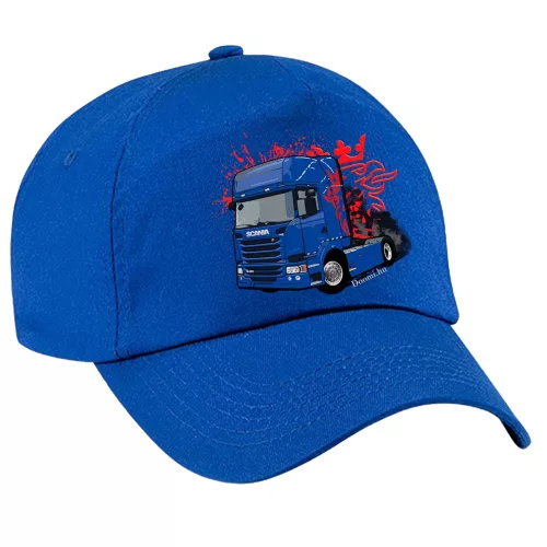 baseball čiapka scania z modrej látky