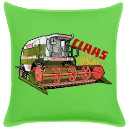 claas dominator zelený vankúš z bavlny