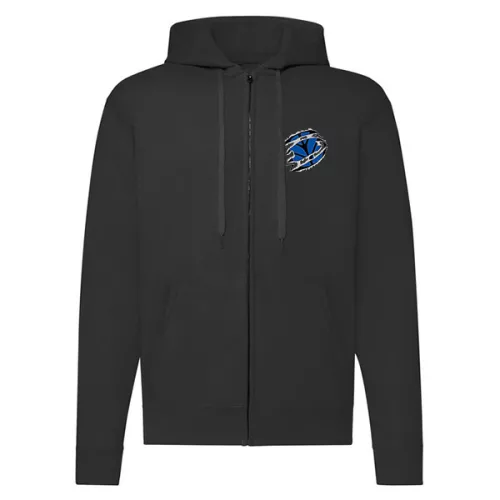 sveter s mikinou s mikinou čierny s logom new holland