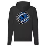 sveter s mikinou s mikinou čierny s logom new holland