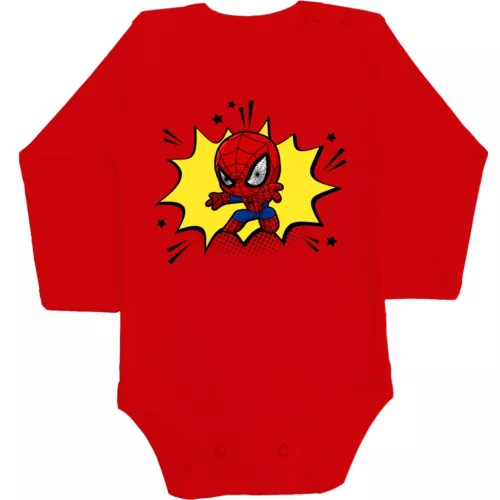 spiderman body pre bábätká červená
