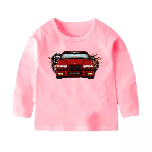 detské tričko bmw e36 dlhý rukáv ružové