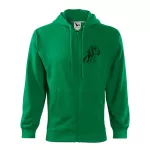 beagle pes zelená mikina