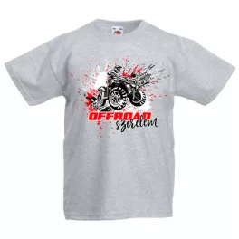 šedé detské tričko offroad love