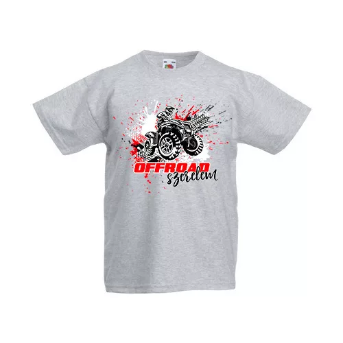 šedé detské tričko offroad love