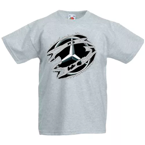 detské tričko mercedes šedé