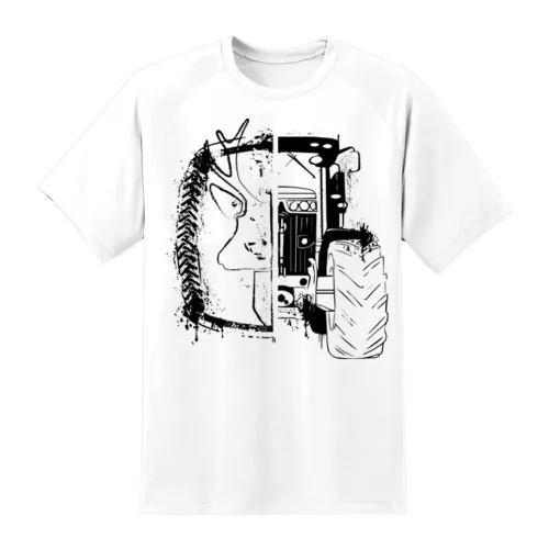 jd design biele tričko čierny vzor