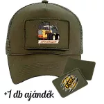 rába army zelená výmenná baseball čiapka s nášivkami