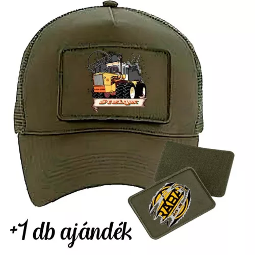 rába army zelená výmenná baseball čiapka s nášivkami