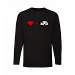 milujem svoj mtz! čierne tričko s dlhým rukávom