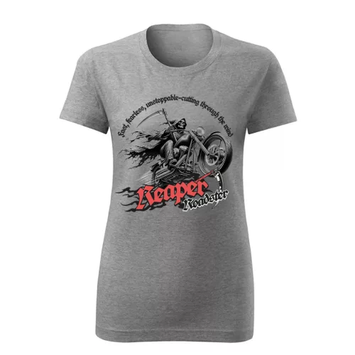 reaper roadster motorcycle dámske tričko sivá