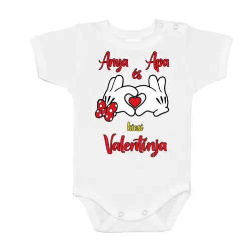 malý valentín mamy a otca! chlapec body pre bábätká s krátkym rukávom
