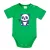 panda krátky rukáv body pre bábätká zelená