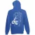 belorus modrý kruhový sveter na zips s bielem vzorom