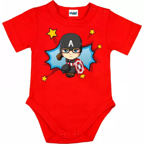 superhero body pre bábätká červené