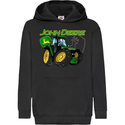 zelený detský sveter tractor - čierny