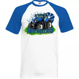 new holland tričko s krátkym rukávom (modro-biely)