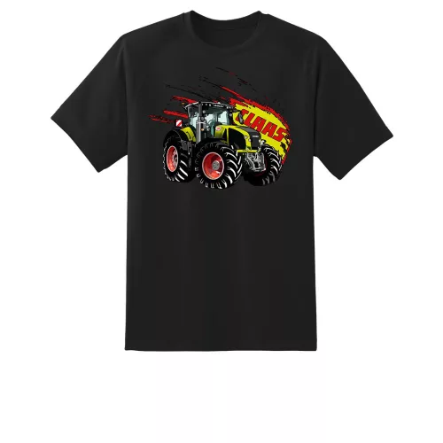 tričko claas axion tractor čierna