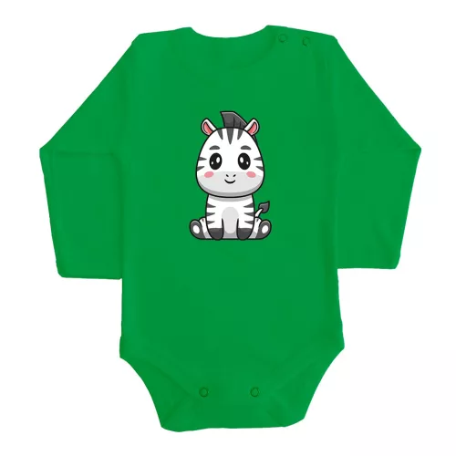 zebra dlhý rukáv bábätká telo zelená
