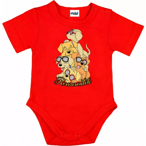 zlé kosti! detské telíčko červené