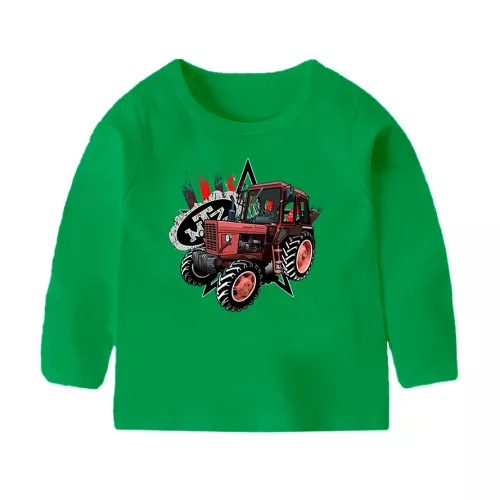detské tričko mtz-82 zelené dlhý rukáv