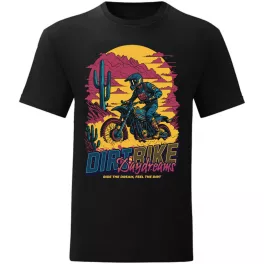 dirtbike motorcycle tričko čierne